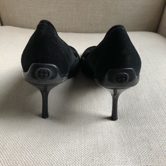 Gucci Pumps Black Suede Horsebit Heels 5.5 - Picture 5 of 8